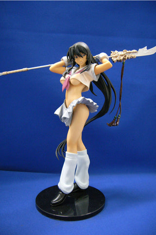 "VERY RARE" Ikki Tousen 1/7 "Sexy Kanu Unchou - Battle Damaged School Uniform - Gray Skirt VARIANT" MNT