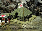"RETIRED & BRAND NEW" Build-a-Rama 1:32 Scale Hand Painted WWII Field Hospital Flag Pole Set