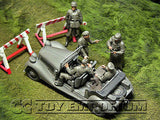 "BRAND NEW" Custom Built - Hand Painted & Weathered 1:35 WWII German Sd Kfz.2 Police Car Set With 5  Figures