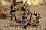 "BRAND NEW" Custom Built - Hand Painted & Weathered 1:35 WWII Deluxe "120mm Heavy Mortar Gun Crew" Set (4 Figure Set)