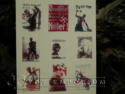 "BRAND NEW" Build-a-Rama 1:32 WWII Deluxe German Poster Set (9 Piece Set)