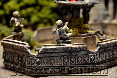"BRAND NEW" Pro Built 1:32 Deluxe LIGHTED Battle Damaged Fountain!