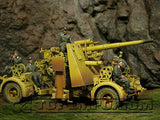 "BRAND NEW" Custom Built - Hand Painted & Weathered 1:35 WWII German "88 Crew Riders" Set (5 Figure Set)