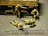 "BRAND NEW" Custom Built - Hand Painted & Weathered 1:35 WWII German Afrika Korps Panzergrenadiers  El Alamein Set  (4 Figure Set)
