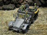 "RETIRED" Forces Of Valor 1:32 Scale WWII German Kfz. 70  Personnel Carrier w/3 Soldiers