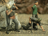 "BRAND NEW" Custom Built - Hand Painted & Weathered 1:35 Iraq Insurgents Getting Info. Set (4 Figure Set)