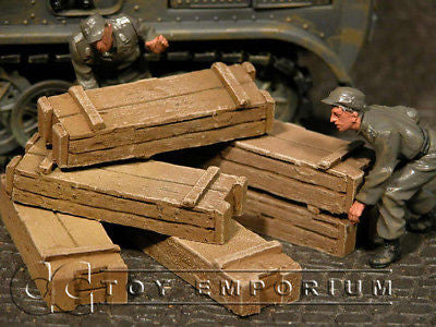 "RETIRED & BRAND NEW" Build-a-Rama 1:32 Hand Painted WWII Crate Set- Medium