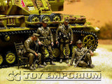 "BRAND NEW" Custom Built - Hand Painted & Weathered 1:35 WWII Deluxe German "Panzergrenadier - Africa" Soldier Set (4 Figure Set)