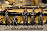 "BRAND NEW" Custom Built - Hand Painted & Weathered 1:35 WWII Deluxe "German Panzer Tank Crew" Set  (5 Figure Set)