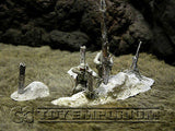 "RETIRED & BRAND NEW" Build-a-Rama 1:32 Hand Painted WWII Deluxe "Winter" War Torn Tree Terrain Set (3 Piece Set)