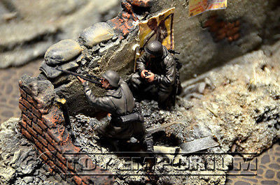 "BRAND NEW" Custom Built - Hand Painted & Weathered 1:35 WWII Deluxe "German Sniper Team" Soldier Set (2 Figure Set)