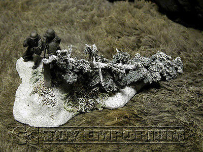 "RETIRED & BRAND NEW" Build-a-Rama 1:32 Hand Painted WWII Deluxe "Winter" Blasted Tree Terrain Set