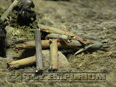 "RETIRED & BRAND NEW" Build-a-Rama 1:32 Hand Painted WWII "Deluxe Blasted Tree Parts" Set (Aprox 5 Piece Set)