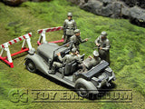 "BRAND NEW" Custom Built - Hand Painted & Weathered 1:35 WWII German Sd Kfz.2 Police Car Set With 5  Figures