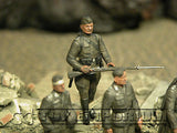 "BRAND NEW" Custom Built - Hand Painted & Weathered 1:35 WWII German Captives w/Russian Guard Soldier Set (6 Figure Set)