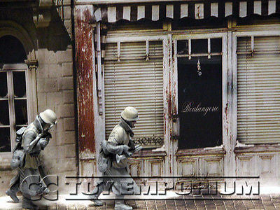 "BRAND NEW"  Build-a-Rama Deluxe WWII "Photo Real" Winter Color Facade #1 w/Sidewalk