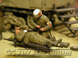 "BRAND NEW" Custom Built - Hand Painted & Weathered 1:35 WWII Deluxe German "Medical Troops - Africa"  Soldier Set (4 Figure Set)
