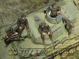 "BRAND NEW" Custom Built - Hand Painted & Weathered 1:35 WWII German "Tank Crew, France , 1940" Soldier Set (5 Figure Set)