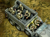 "BRAND NEW" Custom Built & Hand Painted 1:35 WWII German "Off To The Front - Vehicle Riders" Set (6 Figure Set)