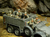 "BRAND NEW" Custom Built & Hand Painted 1:35 WWII German "Off To The Front - Vehicle Riders" Set (6 Figure Set)