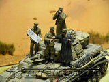 "BRAND NEW" Custom Built - Hand Painted & Weathered 1:35 WWII Deluxe German "Rommel & His Staff" Soldier Set (4 Figure Set)