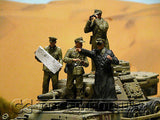 "BRAND NEW" Custom Built - Hand Painted & Weathered 1:35 WWII Deluxe German "Rommel & His Staff" Soldier Set (4 Figure Set)