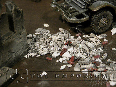 "RETIRED & BRAND NEW" Build-a-Rama 1:32 Hand Painted WWII Deluxe Brick Rubble Set