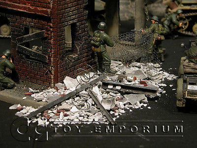 "RETIRED & BRAND NEW" Build-a-Rama 1:32 Hand Painted WWII Deluxe Brick Rubble Set