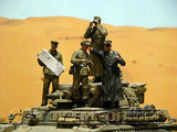 "BRAND NEW" Custom Built - Hand Painted & Weathered 1:35 WWII Deluxe German "Rommel & His Staff" Soldier Set (4 Figure Set)