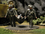 "BRAND NEW" Custom Built - hand painted & Weathered 1:35 WWII Deluxe German "Casualty Evacuation" Soldier Set (5 Figure Set)  (5)