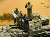 "BRAND NEW" Custom Built - Hand Painted & Weathered 1:35 WWII Deluxe German "Rommel & His Staff" Soldier Set (4 Figure Set)