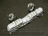 "RETIRED & BRAND NEW" Build-a-Rama 1:32 Hand Painted WWII "Winter" Sandbag Wall Straight Section