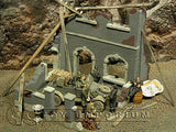 "RETIRED" Pro Built - Hand Painted & Weathered Verlinden 1:35 Custom Built WWII Country House Ruin