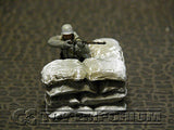 "RETIRED & BRAND NEW" Build-a-Rama 1:32 Hand Painted WWII "Winter" Sandbag Wall Corner Section