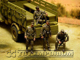 "BRAND NEW" Custom Built - Hand Painted & Weathered 1:35 WWII Deluxe German "Panzergrenadier - Africa" Soldier Set (4 Figure Set)