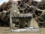 "RETIRED & BRAND NEW" Build-a-Rama RETIRED 1:32 Hand Painted WWII "Winter" Deluxe 2 Story Garage Ruin