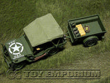 "RETIRED" Forces Of Valor 1:32 Scale WWII US Willy's Jeep & Trailer - Normandy 1944'