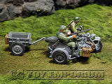 "RETIRED" Forces Of Valor 1:32 Scale WWII German Zundapp w/ Side Car - Eastern Front