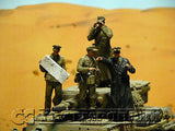 "BRAND NEW" Custom Built - Hand Painted & Weathered 1:35 WWII Deluxe German "Rommel & His Staff" Soldier Set (4 Figure Set)