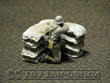 "RETIRED & BRAND NEW" Build-a-Rama 1:32 Hand Painted WWII "Winter" Sandbag Wall Corner Section