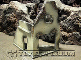 "RETIRED & BRAND NEW" Build-a-Rama 1:32 Hand Painted WWII Deluxe 2 Story Garage Ruin w/ 2nd Floor & Base