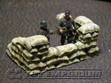 "RETIRED & BRAND NEW" Build-a-Rama 1:32 Hand Painted WWII Deluxe Sandbag Wall Gun Position Section