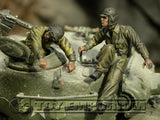 "BRAND NEW" Custom Built & Hand Painted 1:35 WWII US Tank Bail Out Soldier Set (2 Figure Set)