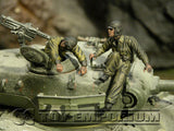 "BRAND NEW" Custom Built & Hand Painted 1:35 WWII US Tank Bail Out Soldier Set (2 Figure Set)