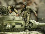 "BRAND NEW" Custom Built & Hand Painted 1:35 WWII US Tank Bail Out Soldier Set (2 Figure Set)