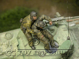 "BRAND NEW" Custom Built & Hand Painted 1:35 WWII US Tank Bail Out Soldier Set (2 Figure Set)