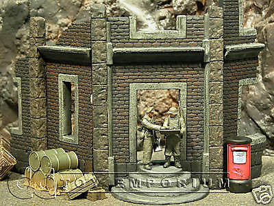"RETIRED" Pro Built - Hand Painted & Weathered 1:35 WWII Custom 2 Story Post Office Ruin