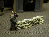 "RETIRED & BRAND NEW" Build-a-Rama 1:32 Hand Painted WWII Deluxe Sandbag Barricade Wall Section #4