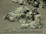 "RETIRED & BRAND NEW" Build-a-Rama 1:32 Hand Painted WWII Deluxe Rubble Pile #2 Set (3 Piece Set)
