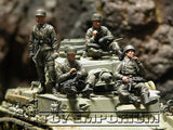 "BRAND NEW" Custom Built - Hand Painted & Weathered 1:35 WWII German Tank Riders Soldier Set (4 Figure Set)